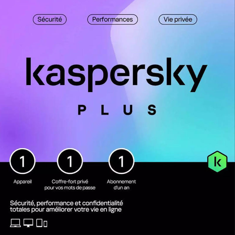 Antivirus Kaspersky Plus, Licence 1an - 1poste